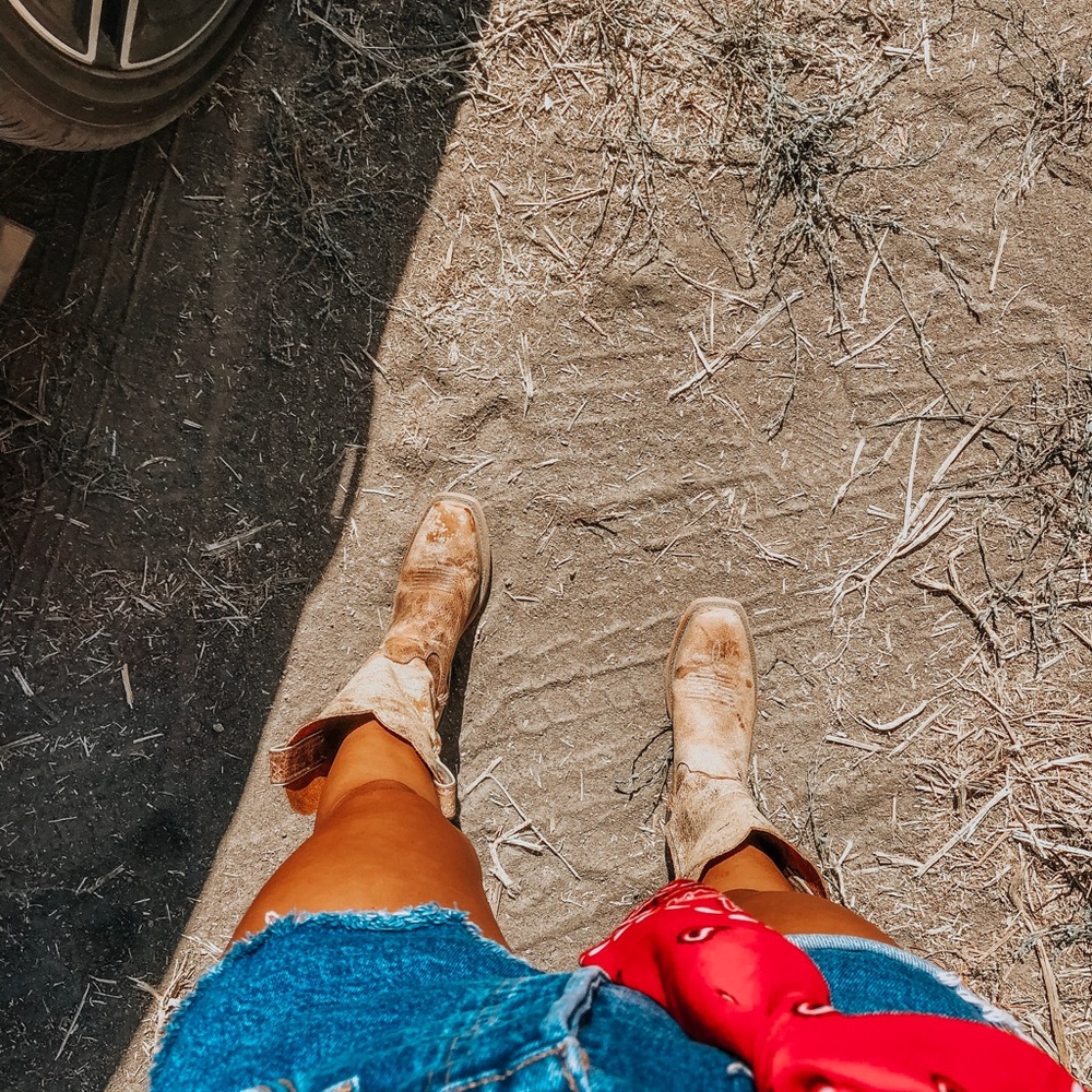Cowgirl boots! Worn twice